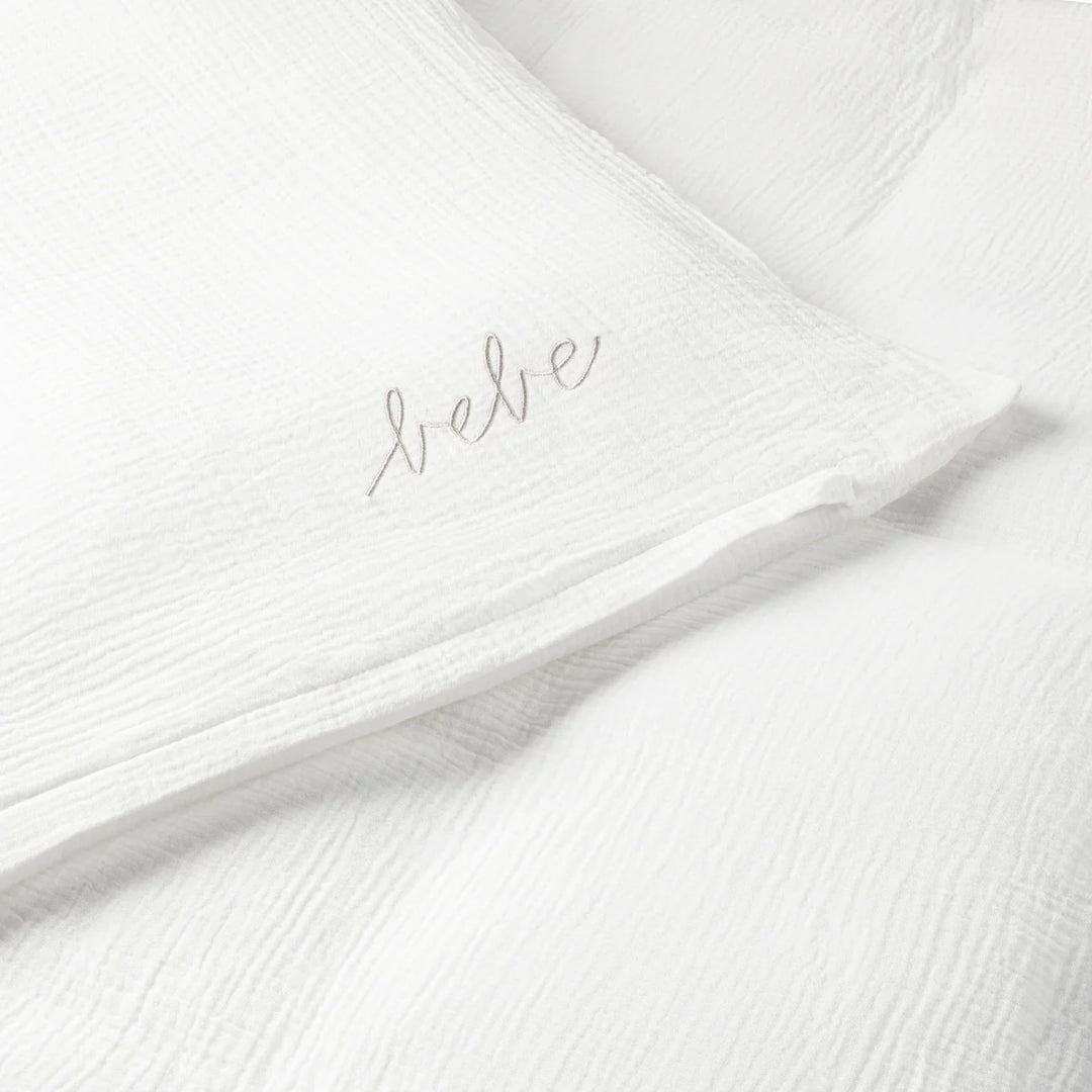 Bebe 3pc Standard Crib Set | White Gauze