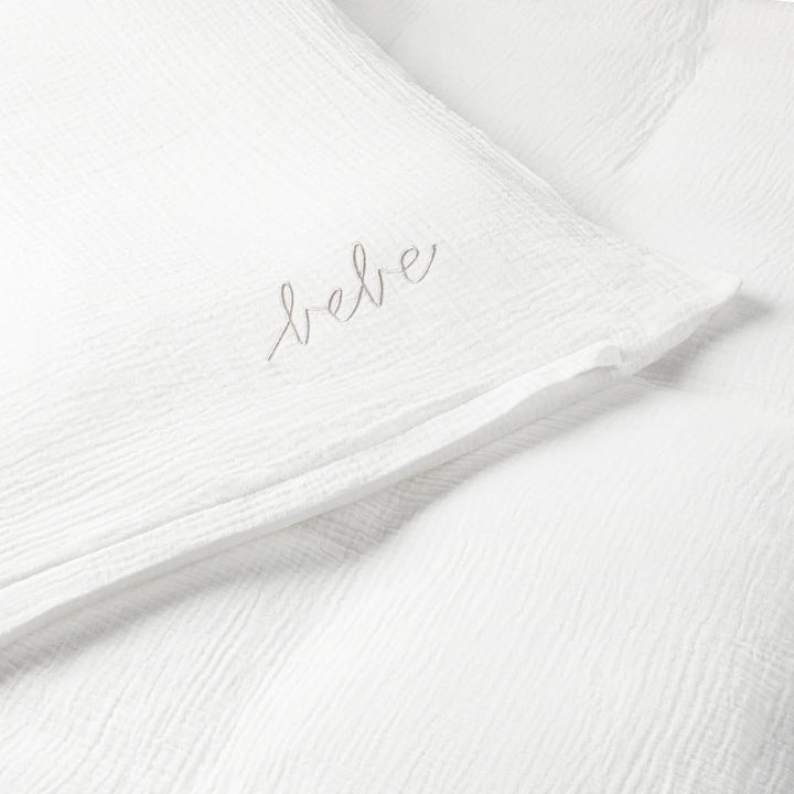 Bebe 3pc Standard Crib Set | White Gauze