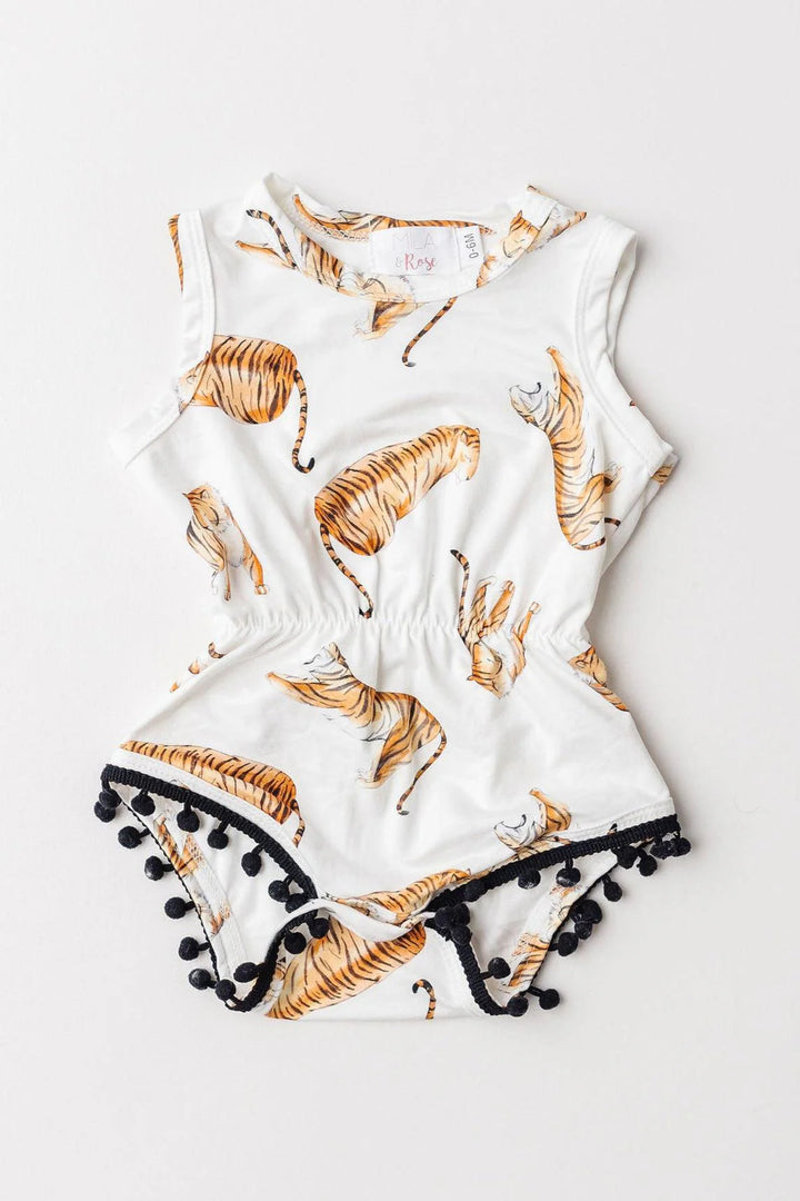 Pom Pom Romper | Tiger