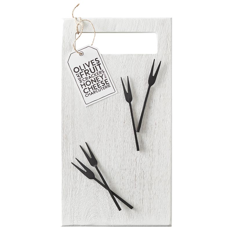 Appetizer Forks | Hammered Matte Black Set/4
