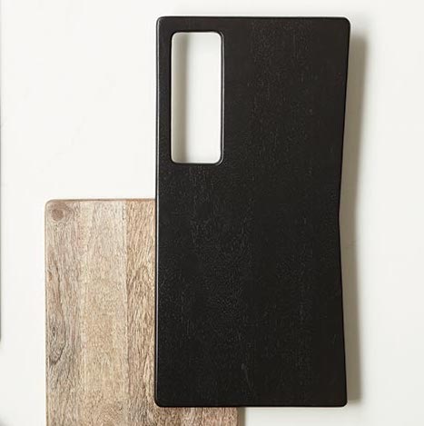 Black Organic Charcuterie Board | Side Handle