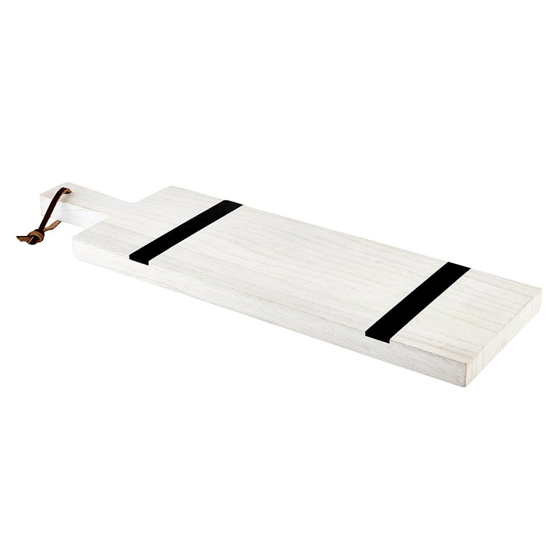 Charcuterie Board | Wood + Black Stripe