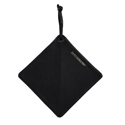 Pot Holder | Black Leather