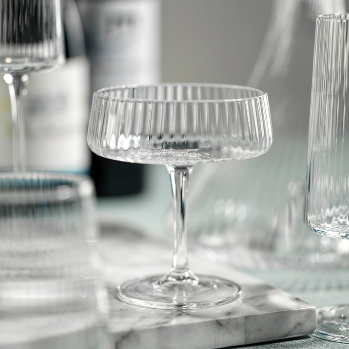 Fluted Coupe Glass