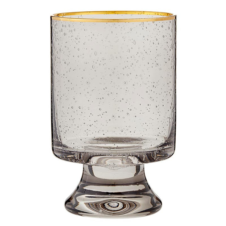 Gold Rimmed Bubble Glass | Smoke