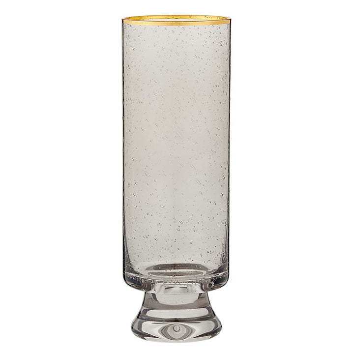 Gold Rimmed Bubble Glass | Smoke