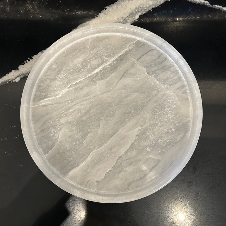 Round Tray 12" | Solid Alabaster