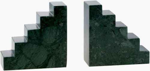 Jhalra Bookend Set | Solid Green Marble