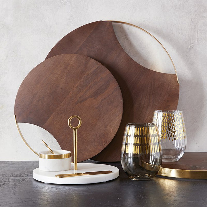 Marble Server + Brass Handle