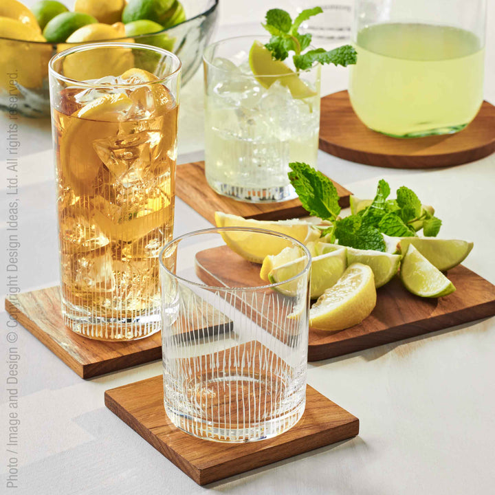 Sanded Teak Coasters | Set of 4