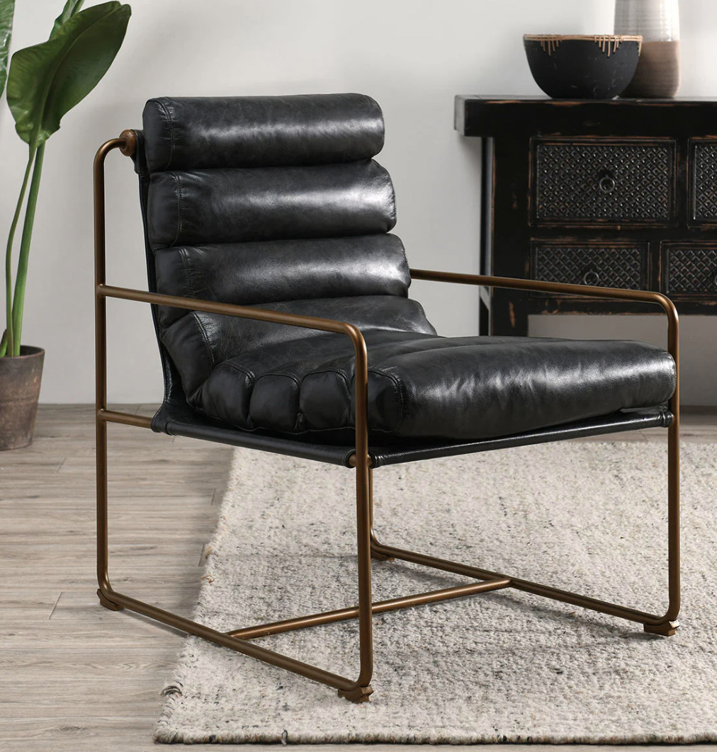 Arie Leather Accent Chair