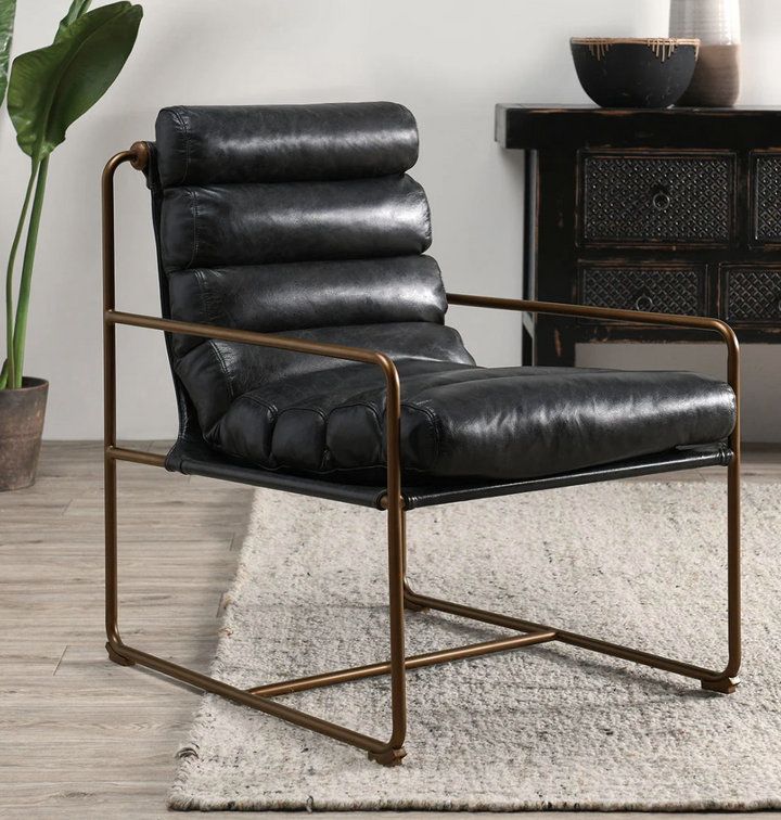 Arie Leather Accent Chair