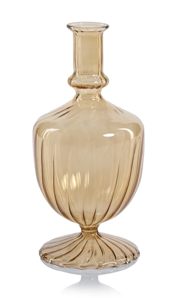 Venetian Spiral Vase | Light Amber