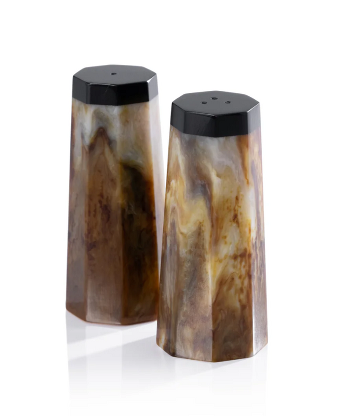 Wood Design Resin Salt and Pepper Shaker Set