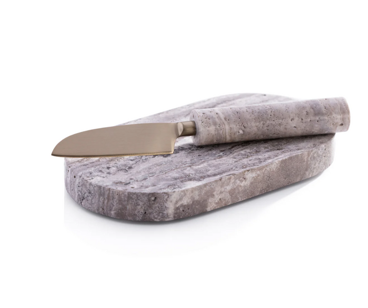 Marble Cutting Board with Cutting Knife