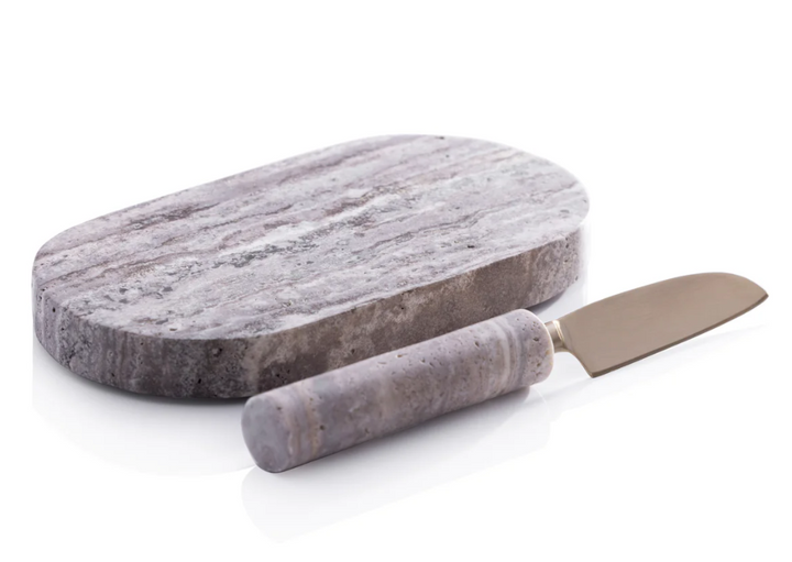 Marble Cutting Board with Cutting Knife