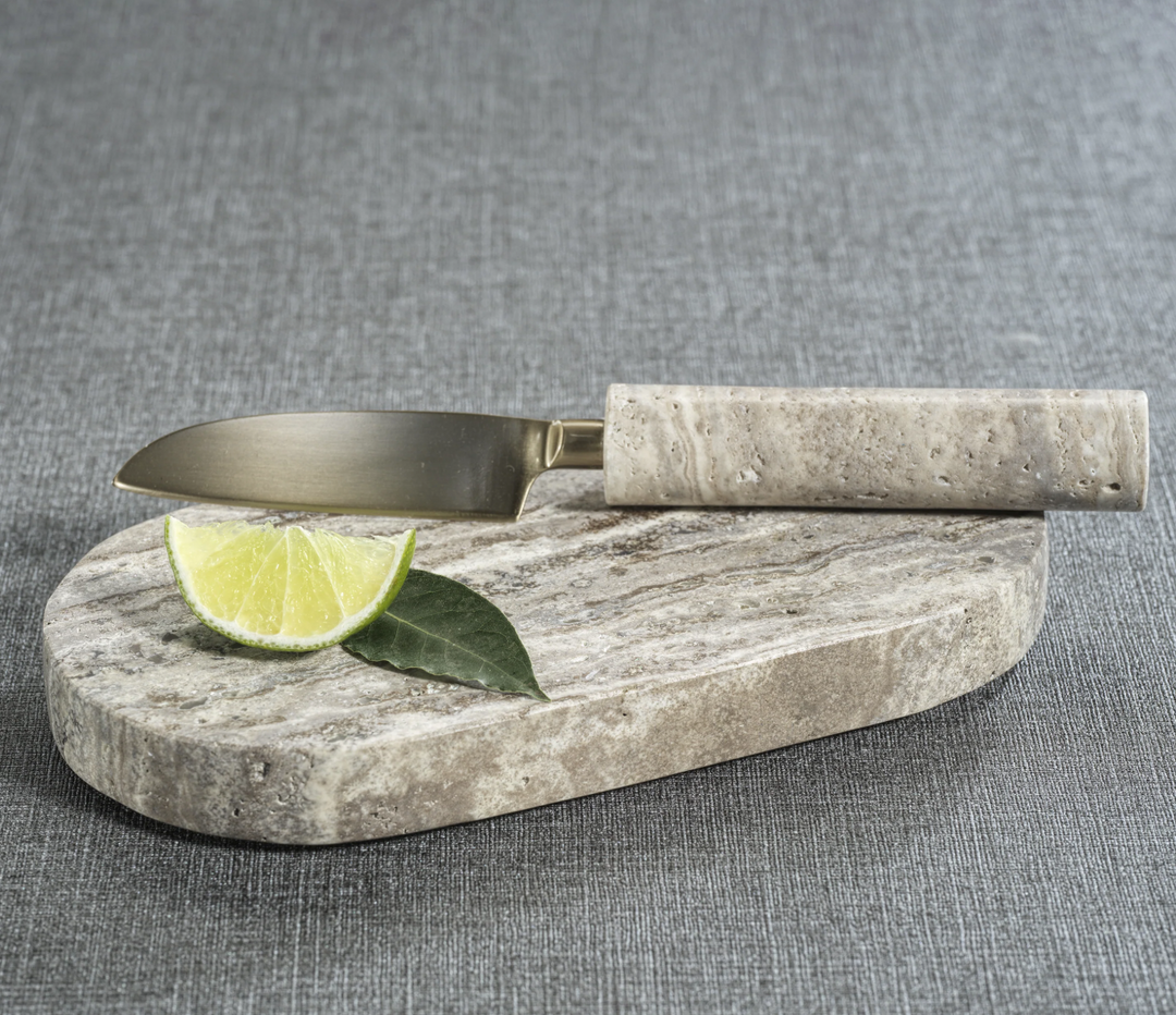 Marble Cutting Board with Cutting Knife