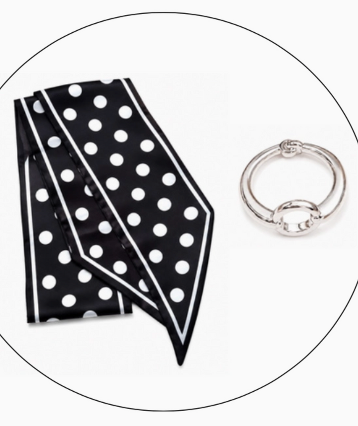 Zebra + Polka Dot Scarf Set