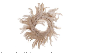 Feather Wreath | Beige