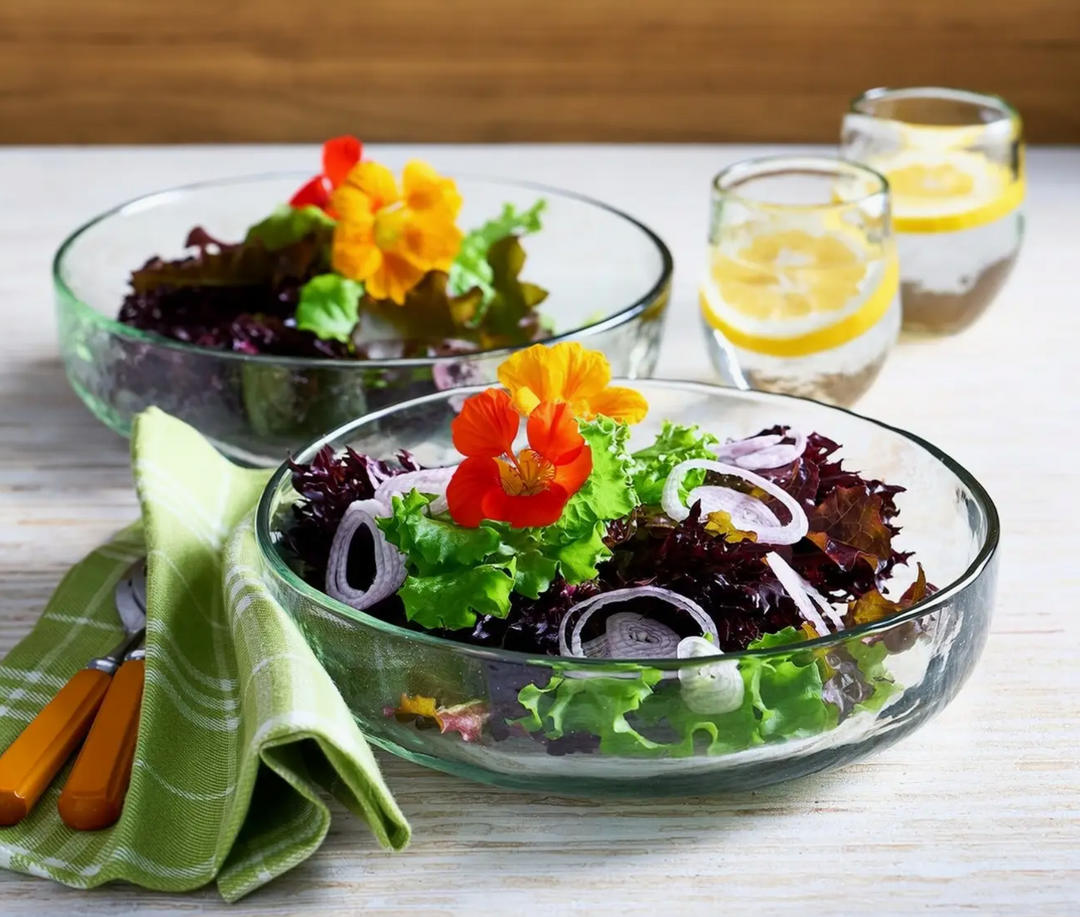 Salad Bowl | Pebbled Glass