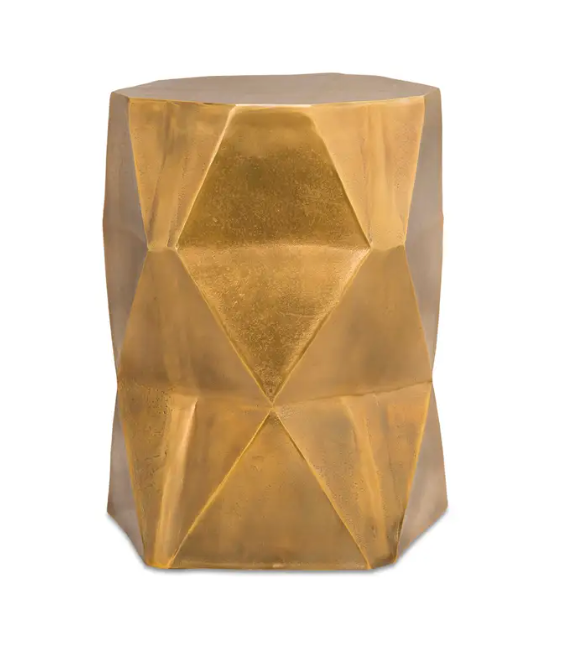 Quincy Accent Table |  Antique Brass
