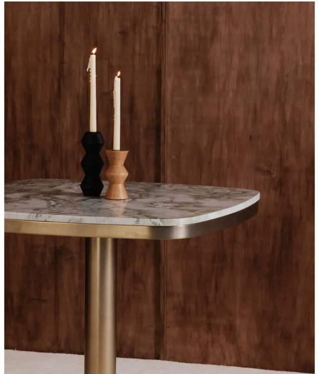 Wooden Candle Holder | Large | Black
