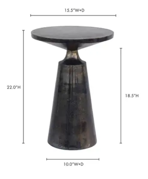 Sienna Accent Table | Charcoal Grey