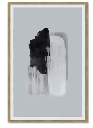 Wise I Wall Painting | Grey Neutral