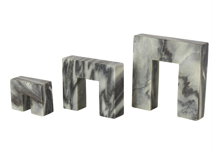 Black Marble Abstract Square Arch Decorative Sculpture