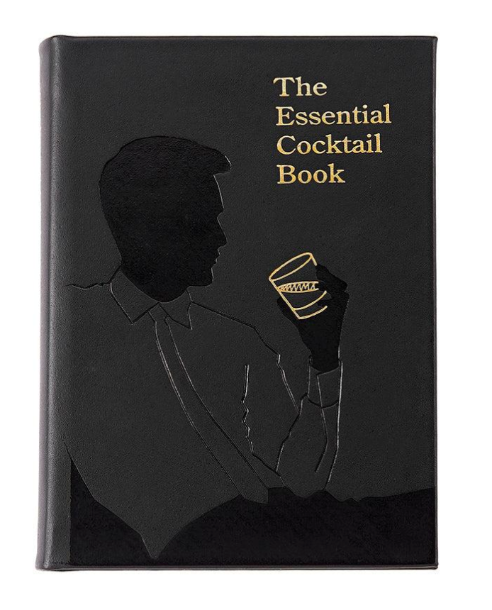 The Essential Cocktail Book | Black | Leather