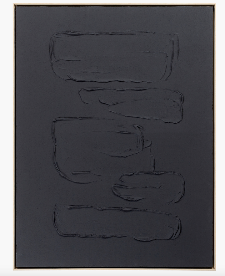 Hem Framed Canvas Art | Black