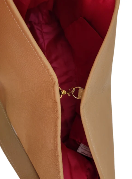 Sheila Shoulder Bag In Mocha Mousse Leather | Upcycled LV