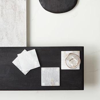 Square Alabaster Coasters | Set/4