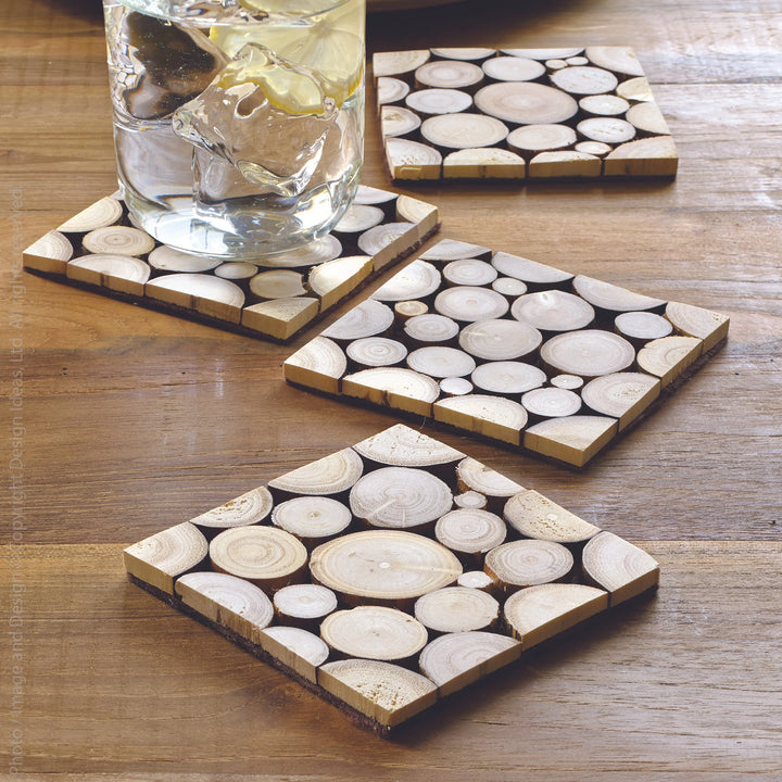 Wood Slice Coasters | Eucalyptus Set/4