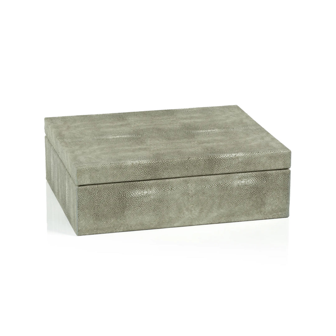 Maria Shagreen Box | Leather + Suede