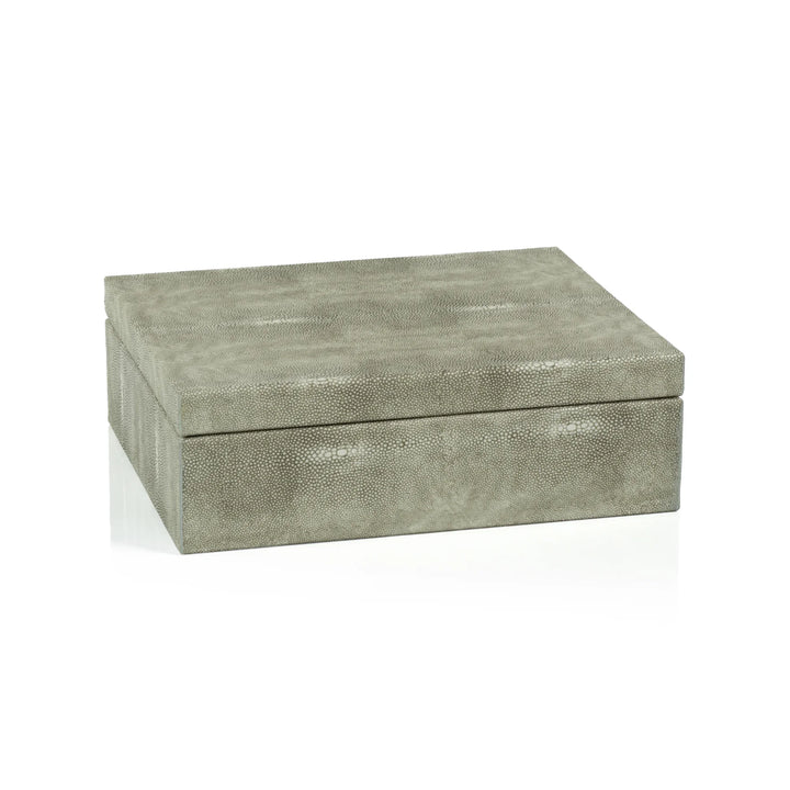 Maria Shagreen Box | Leather + Suede