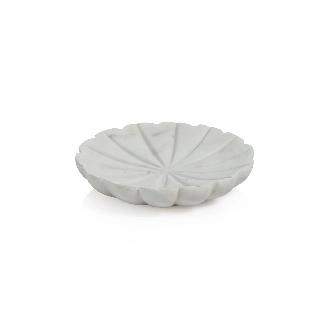 Lotus Dish | White Marble
