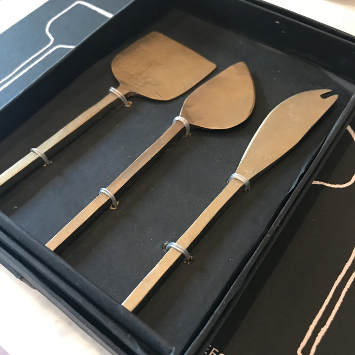 Cheese Knives Set | Antique Gold