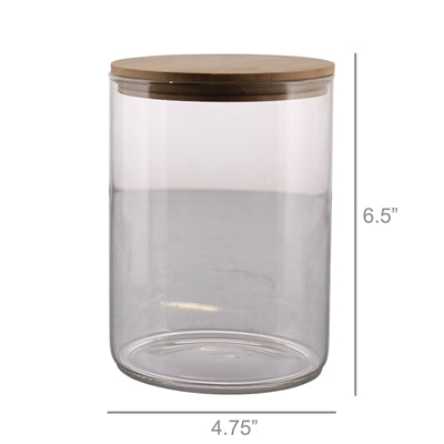 Glass Canister + Wood Lid | 6.5"