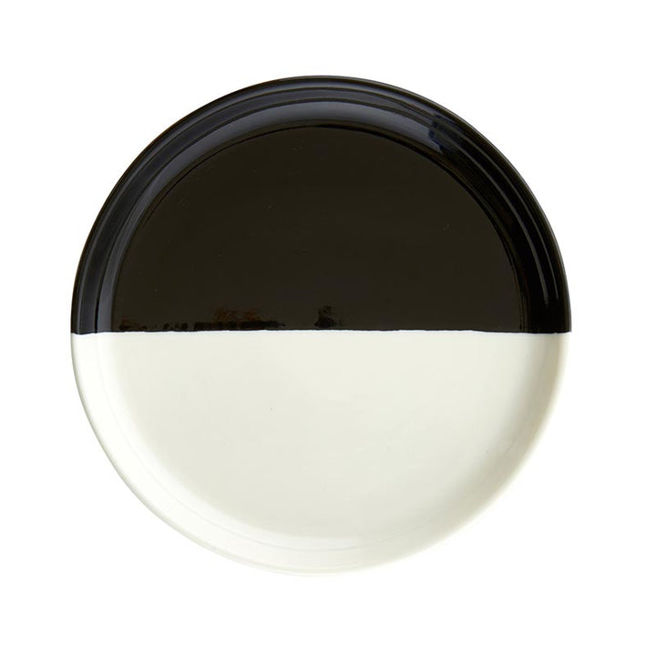Dipped Plate | Glossy Black + White