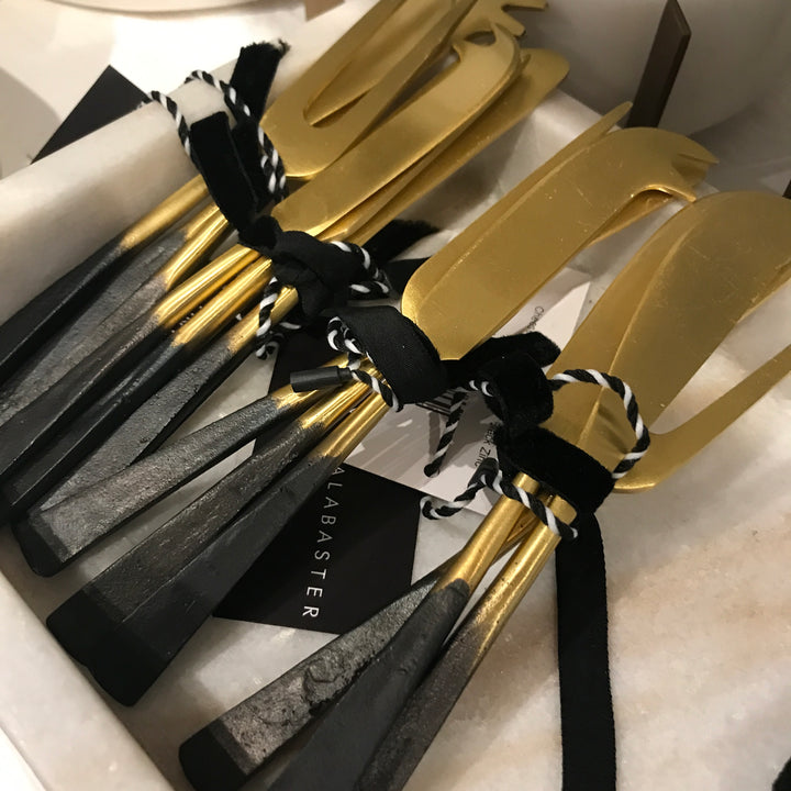 Cheese Server Set | Brass + Black Zinc