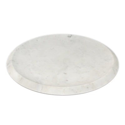 Round Tray 12" | White Marble