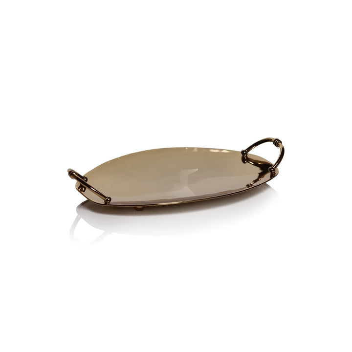Oval Serving Tray | Gold