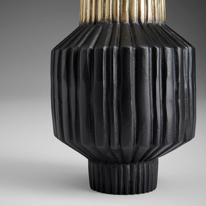 Alluma Vase - Matte Black + Gold