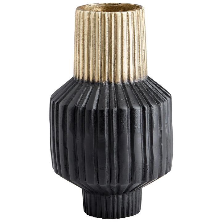 Alluma Vase - Matte Black + Gold