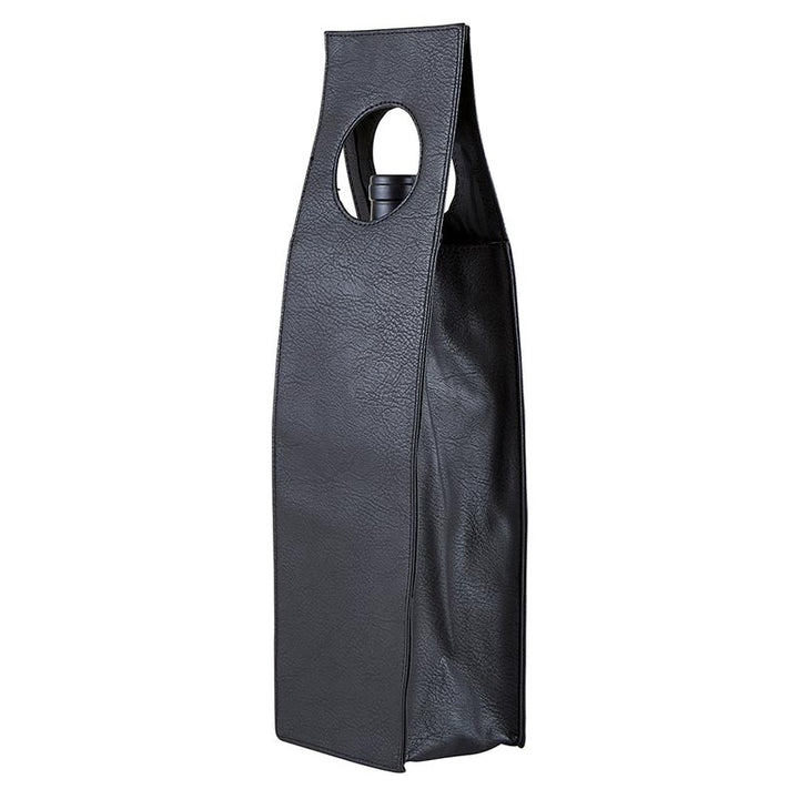 Vegan Leather Wine Bag | Black