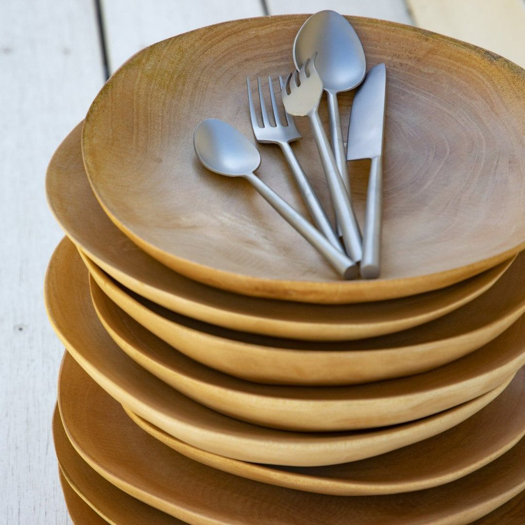 Kiln-Fired Mango Wood Plate | Medium