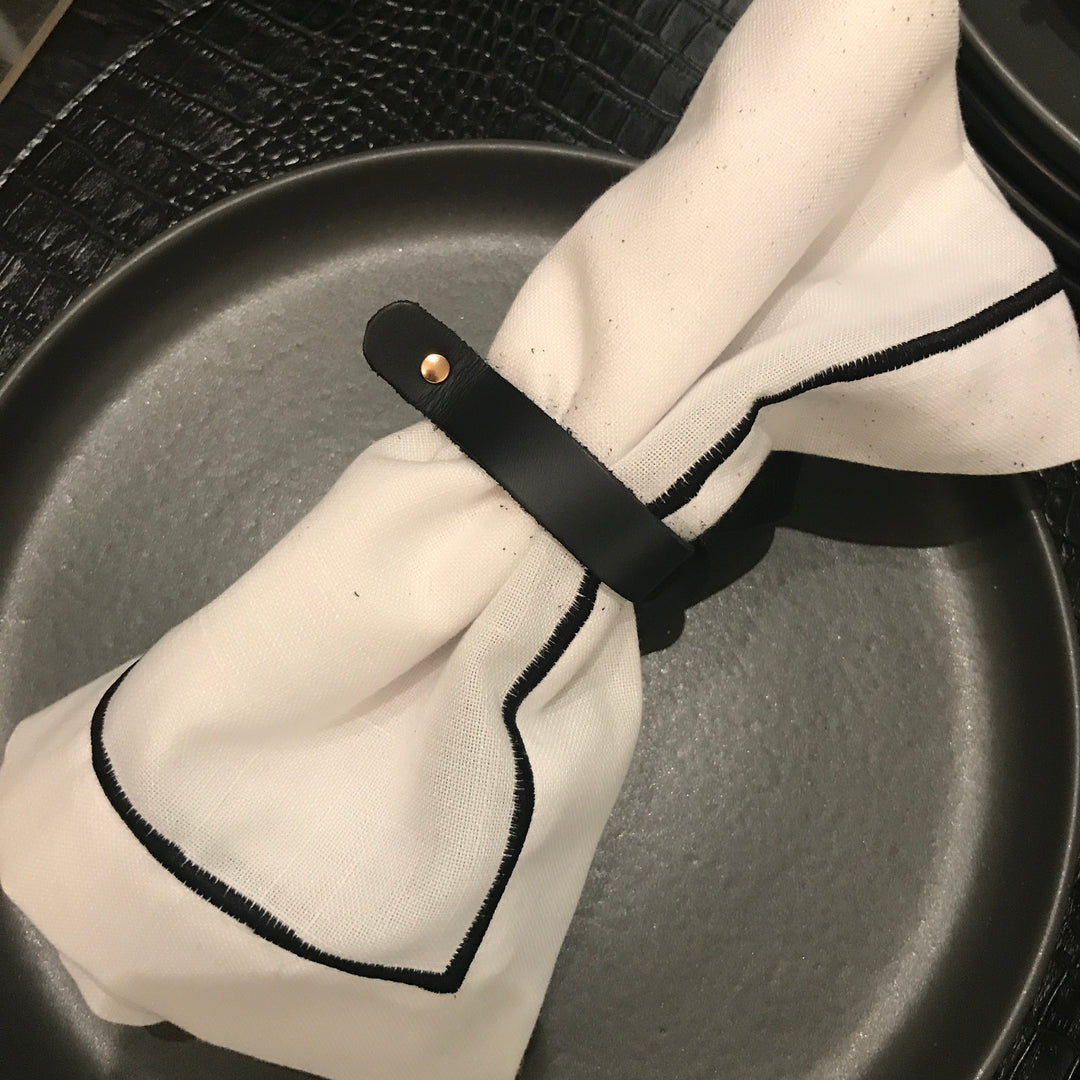 Leather Napkin Ring | Set of 4