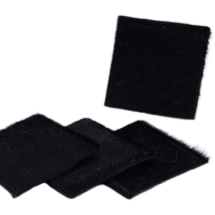 Square Hide Coaster | Black